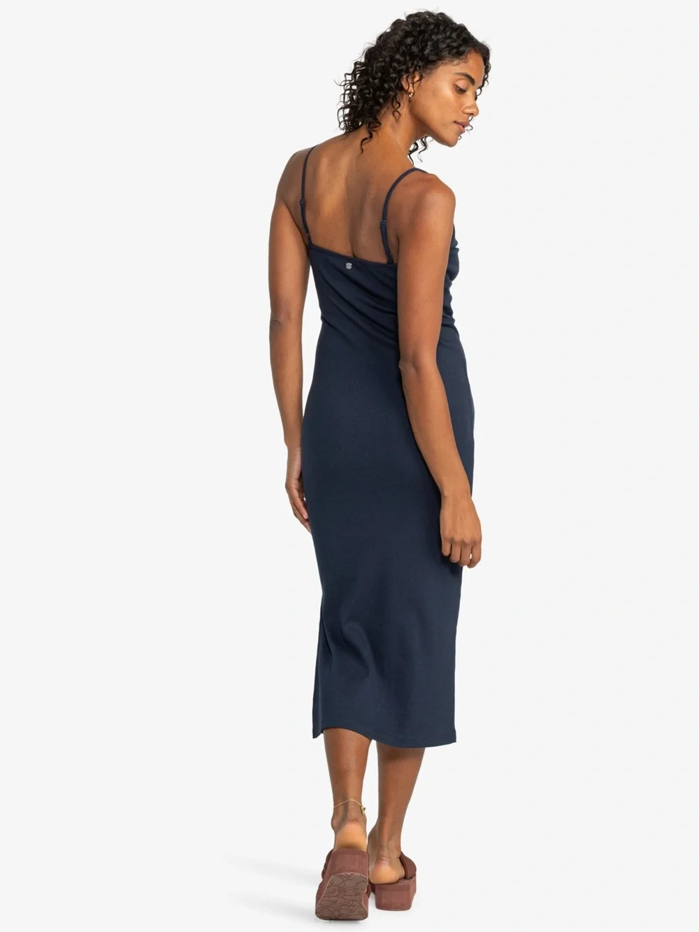 Roxy Wavey Lady bodycon midi maxi dress slate grey